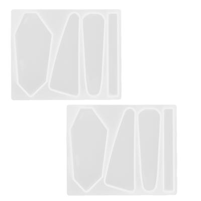 2Pcs Haarspange Form Silikon DIY Haar Stick Machen Geometrische Epoxy Bobby Pin Werkzeuge(Modell B )