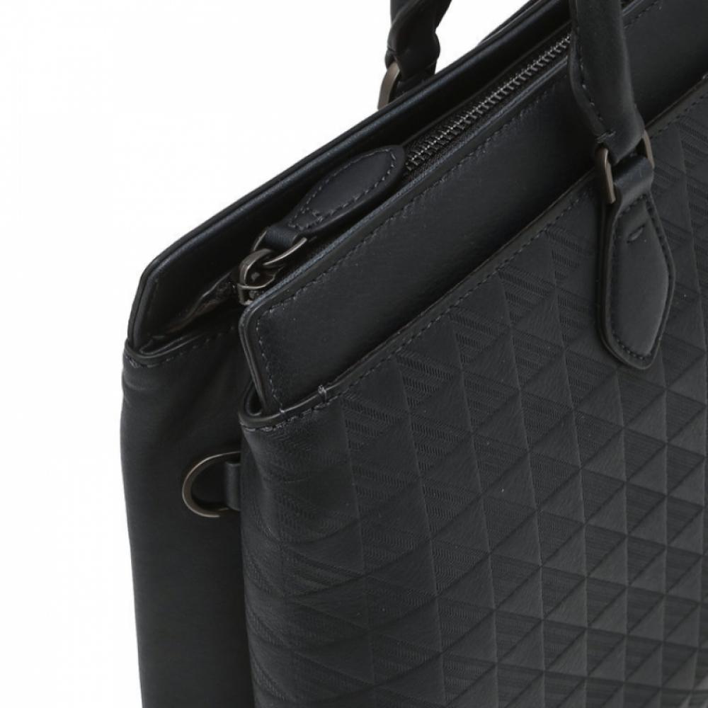 Daks Dark Grey Pattern Cowhide Briefcase Dbba6e250g3