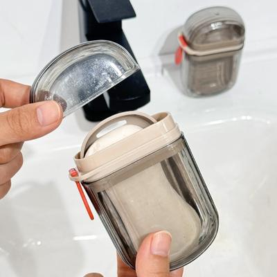 1/2/5PCS Leakproof Soap Tray - Portable Bathroom Soap Box with LidTransparent Drain Tray for Travel  Camping