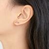 Lunne 14K Blue Cubic Piercing (14K Gold) (Bar Thickness 1Mm) #Pib02
