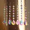 Crystal Suncatcher Stained Glass Crystal Lighting Pendant Chain Hanging Window Wind Chimes Rainbow Maker Home Garden Decoration