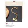 Elegant Heart Shaped Stainless Steel Bracelet With Secure OT Clasp Closure Creative Wrist Chain For Daily Wear