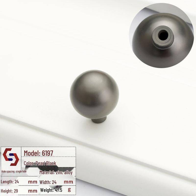 Modern Black Pearl Cabinet and Drawer Handle