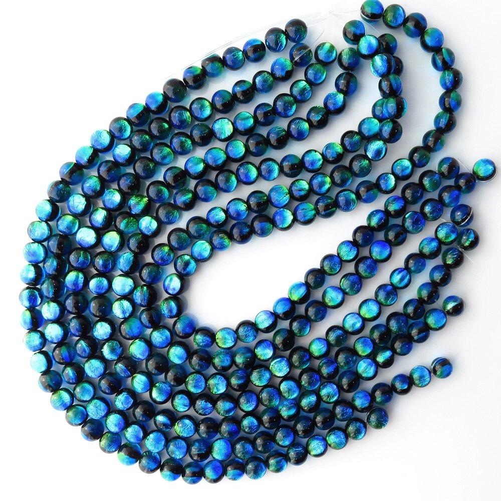 [GOLD STONE] Kerama Marine Firefly Glass Beads, 40 Beads, 10mm, from the Kerama Islands, Okinawa