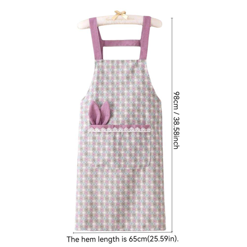 Canvas Baking Overalls Rabbit-ear Pattern Household Apron Fashion Cooking Apron  Kitchen