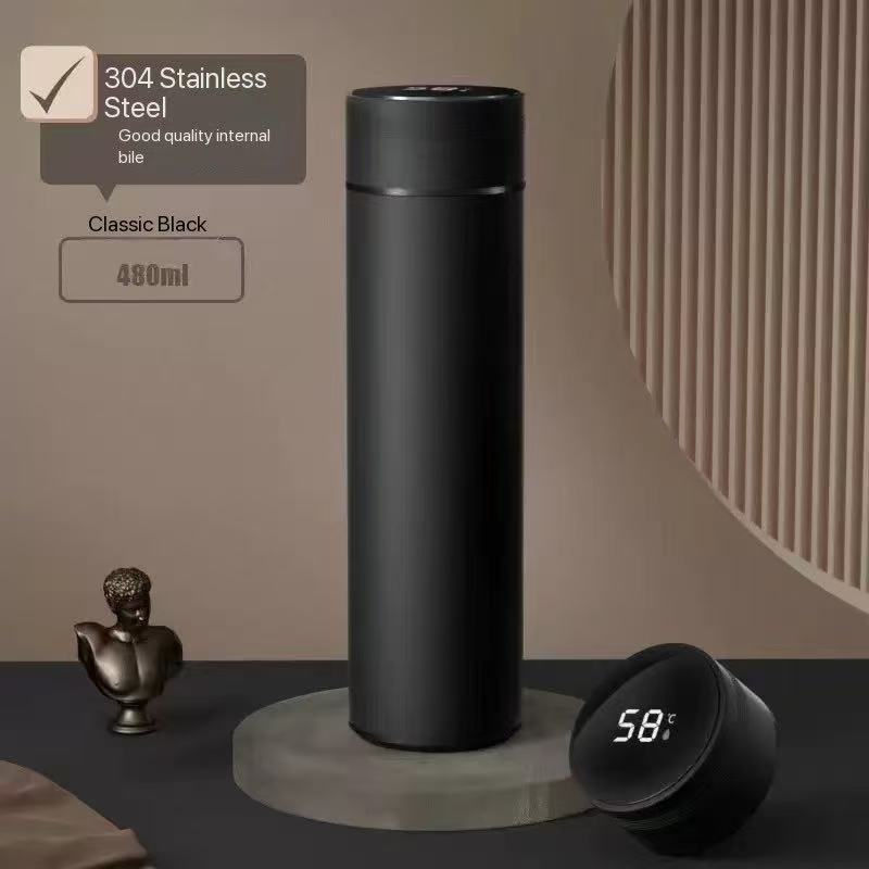 304 intelligent stainless steel insulated cup senses water temperature, displays temperature, and provides long-term insulation