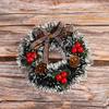 Christmas Mini Wreath Xmas Party Garland Gifts Decor Wall Door Hanging Ornament Window Props Layout Festival Decoration