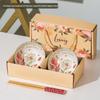 OLOEY Floral Ceramic Bowl & Chopsticks Gift Set