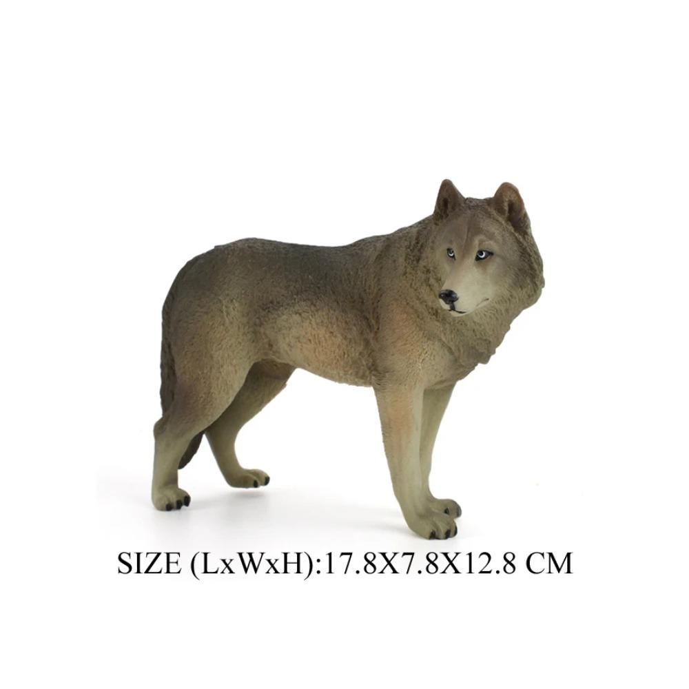 Realistische Wilde Dieren Arctische Wolf Buidelwolf Gorgonops Manenwolf Model Actiefiguren Jungle Bos Dier Speelgoed voor Kinderen