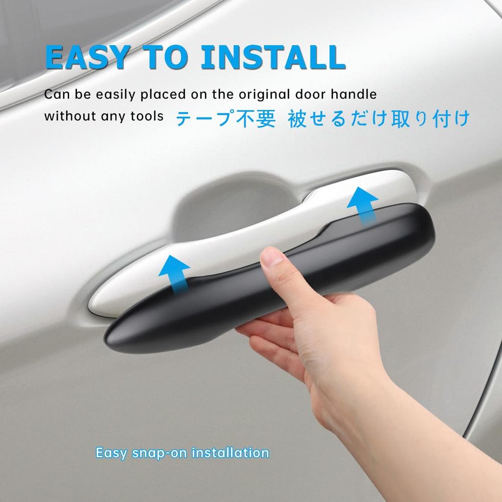 Marchfa Türgriffabdeckungen für Toyota Prius 50 Yaris und Harrier Serie 80 Klebeband Vollabdeckung mit Smart-Loch-Serie, Cross, Yaris, (Nicht erforderlich) - Typ,