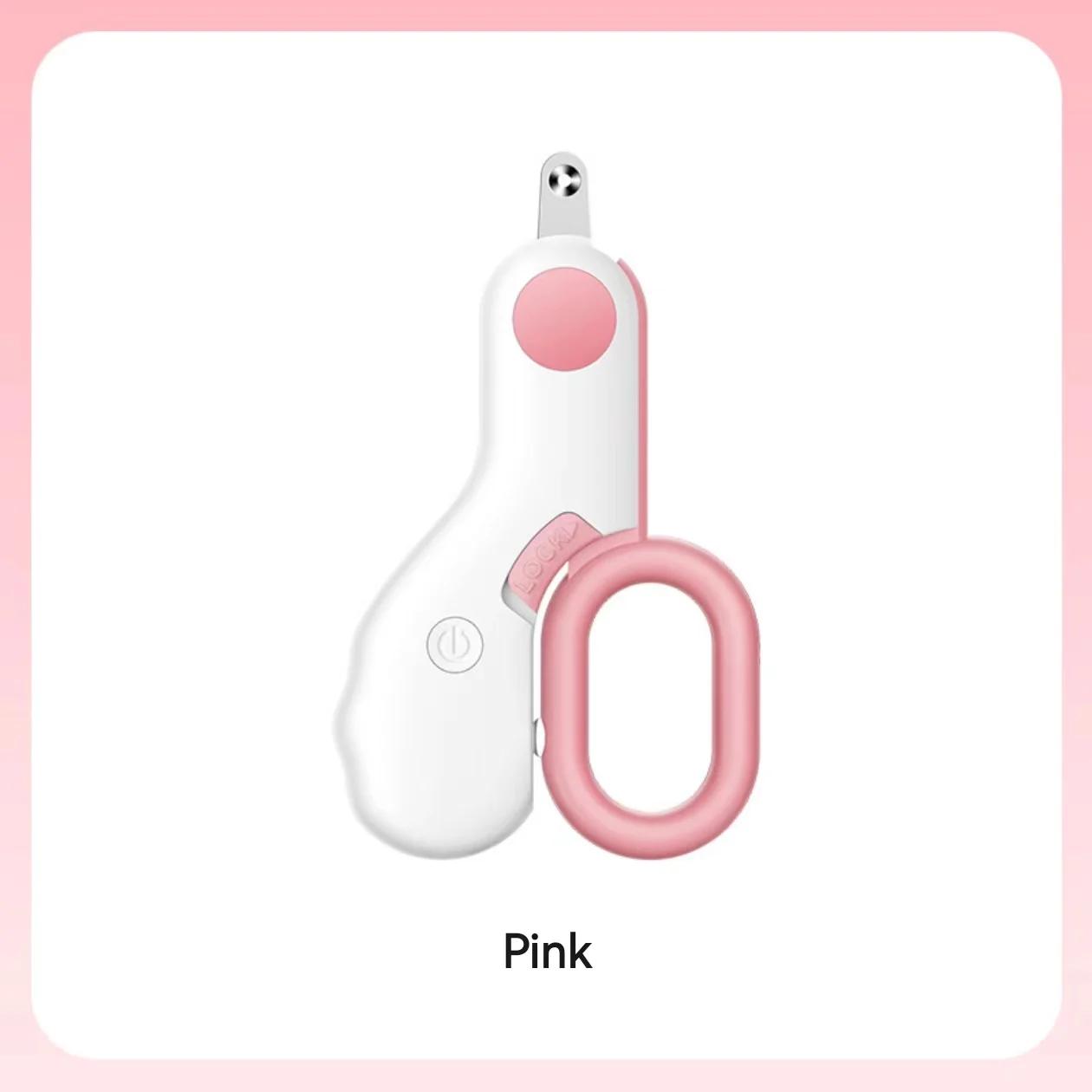 

Светодиодный светильник, машинка для стрижки когтей для кошек и собак, профессиональный триммер для когтей домашних животных с предохранительным замком, набор инструментов для ухода за щенками, котятами, животными розовый