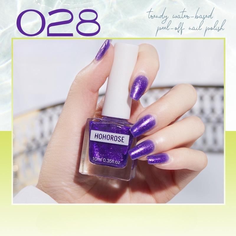 Fine Flash Aurora Fußnagellack, Weiß im Sommer, kein Einbrennen, schnell trocknender und lang anhaltender abziehbarer Nagellack, Basisöl, helles Öl