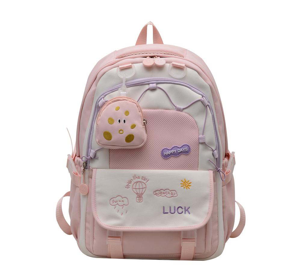 School bag Macaron girl backpack New primary school students large-capacity backpack Female junior high school students High school students