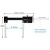 Car Brake Disc Depth Gauge Rolls and Tire Tread Depth Gauge 0-60mm Metric Caliper