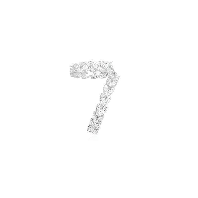 APM Monaco CROISETTE single silver crystal diamond 925 silver earrings for women AE11674OX