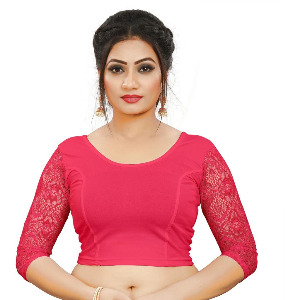 Indian Women's Round Neck Choli Bollywood Wedding Party Wear Readymade Blouse