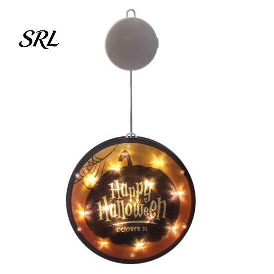 Battery Powered Ghost Light Halloween Window Decor Light, Pumpkin Fairy Hanging Lamp String Lantern for Party, Spooky Decoration, Festive Prop