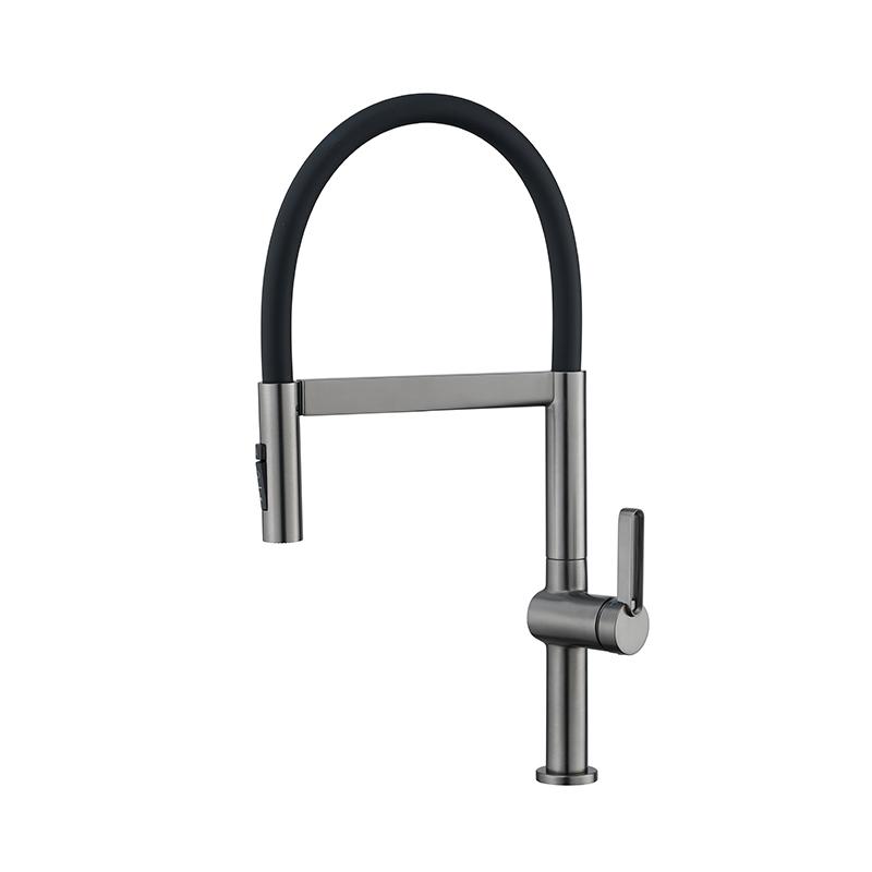 VGX Kitchen Faucet Sink Faucets Rubber Pull Down Stream Sprayer Taps Rotatable Kitchen Mixer Water Tap Hot Cold Crane Brass Gold