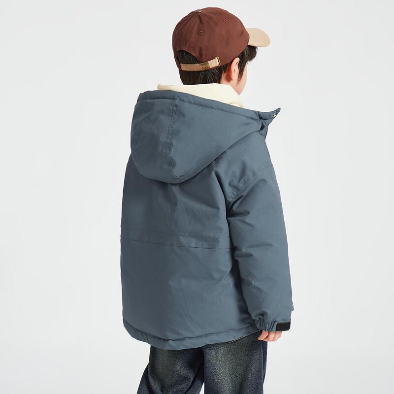 Duoduojia Boys' DuPont 3-Proof Hooded Down Jacket