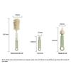 3Pcs/Set Portable 360° Rotatable Milk Bottle Brush Set Handheld Silicone Cup Clean Tool Long Handle Pacifier Cleaning Brush