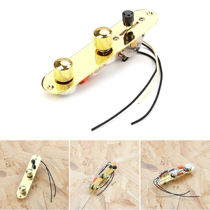 3 Way Guitar Control Plate Assembly Wired Loaded Prewired Guitar Switch Control Plate Musical Instrument Accessories