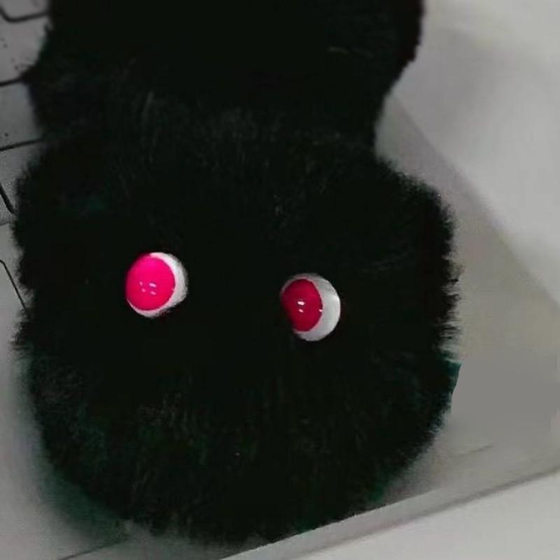 Cat Cute Blush Plush Keychain Soft Furry Handmade Backpack Decoration Souvenir
