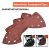 Universal Self-Adhesive Triangle Sanding Disc, 6-Hole, 90x90x90mm Flocked Sandpaper Sheets