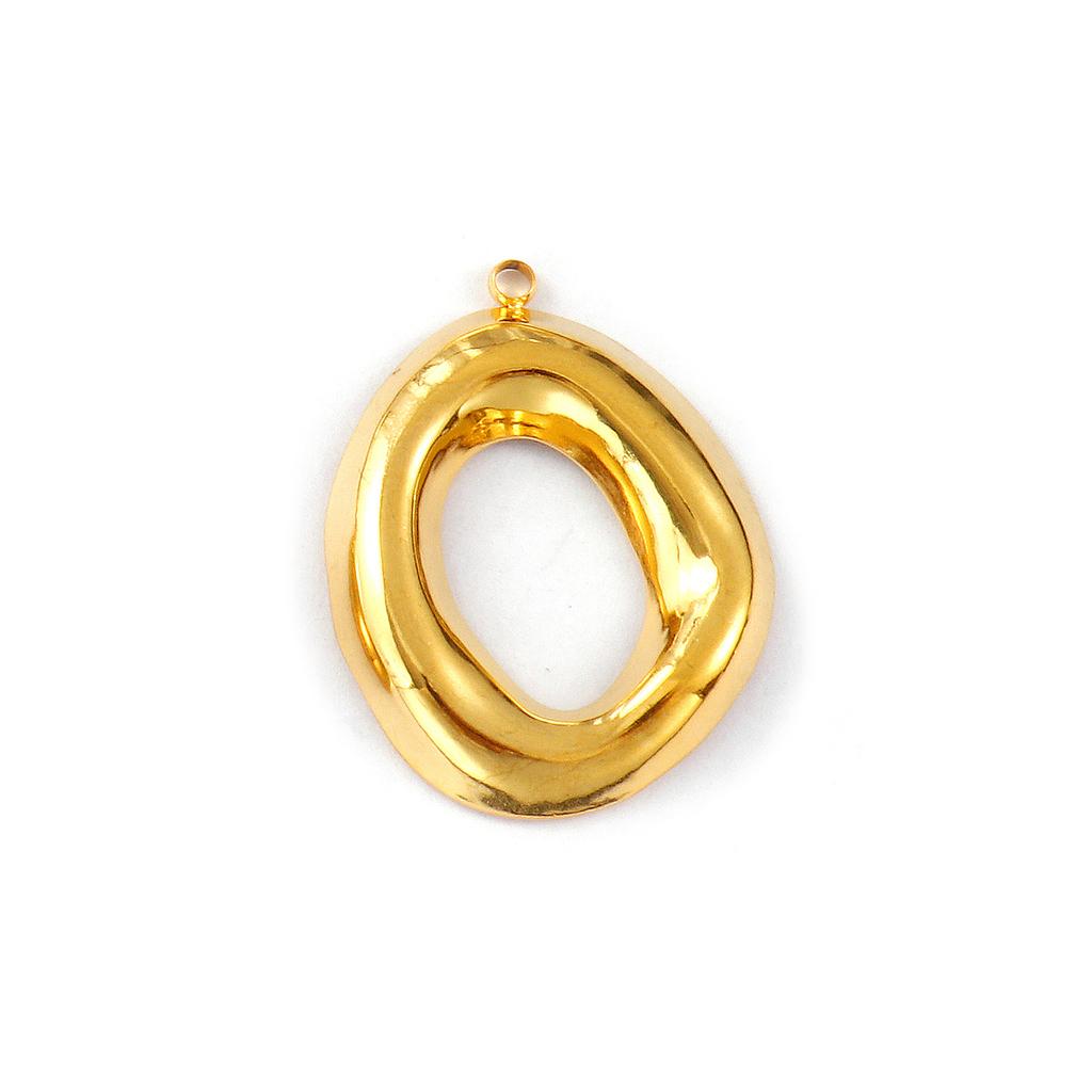1 Piece 304 Stainless Steel Connectors Charms Pendants 18K Gold Plated Flower Heart Oval For DIY Necklace Jewelry Making Finding