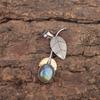 Oval Labradorite Stone Sisters Gift Ethnic Art Deco Pendant 925 Sterling Silver PP-55-23