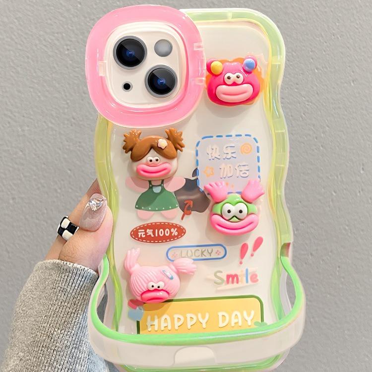 

Подходит для Apple 15/14pro Чехол для мобильного телефона iPhone 13 Gradient Funny Doll 12/11 Dual Stand 16 Cute X Redmi K40/K40 Pro