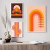 Retro Stripes Art Prints Sunset Lip Rainbow Flower Butterfly Boho Poster Canvas Painting Wall Pictures For Living Room Decor