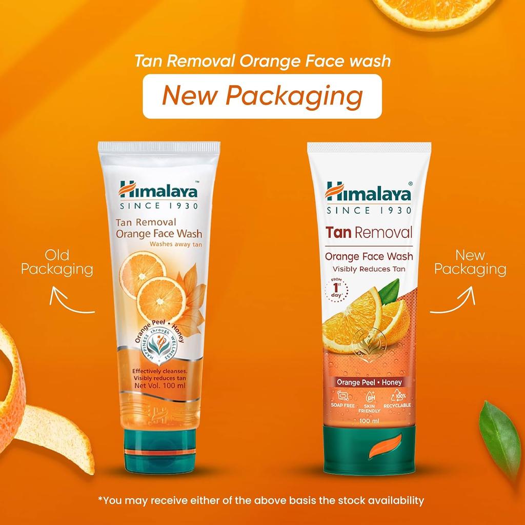Himalaya Tan Removal Orange Face Wash 100ml Pack Of 1 Deep Cleanser Moisturizing Skin Care
