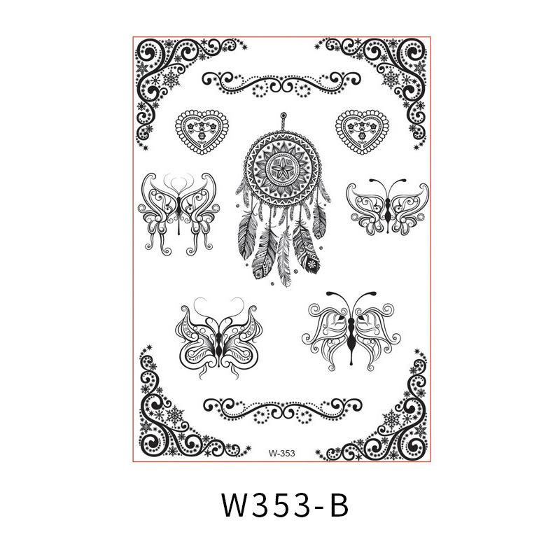 Beauty Sticker Black Tattoo Sticker Temporary Tattoo Waterproof Tattoo Sticker