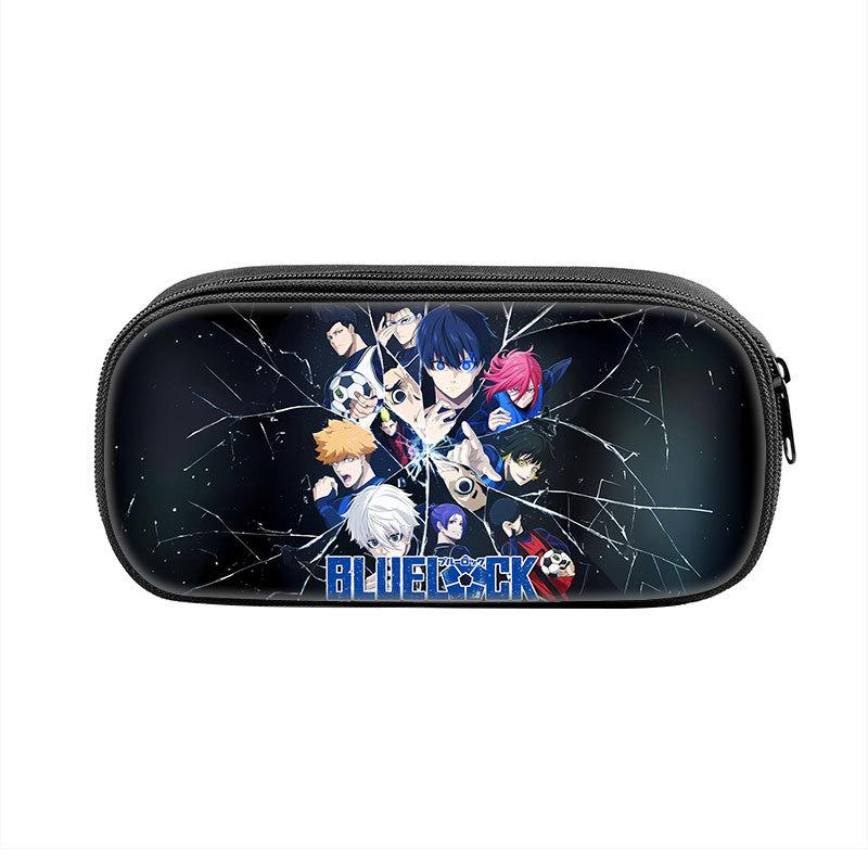 Bluelock Printed Pencil Case, Blue Prison Primary And Secondary School Children'S Pencil Stationery Storage Bag