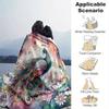 1pc Peacock & Flowers Blanket  Soft Throw for Home Decor, Gift Idea