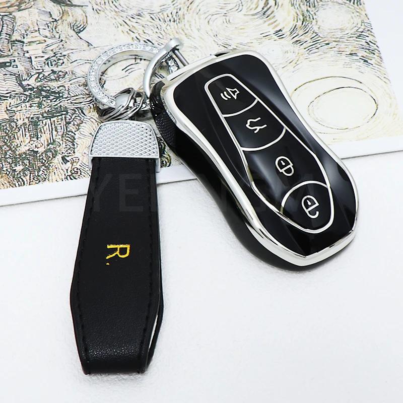 Tpu Car Key Case Cover Protector Fob For Geely Atlas Pro Boyue Tugella Azkarra Fy11 Emgrand Gs X6 Suv Ec7 Keychain Accessories