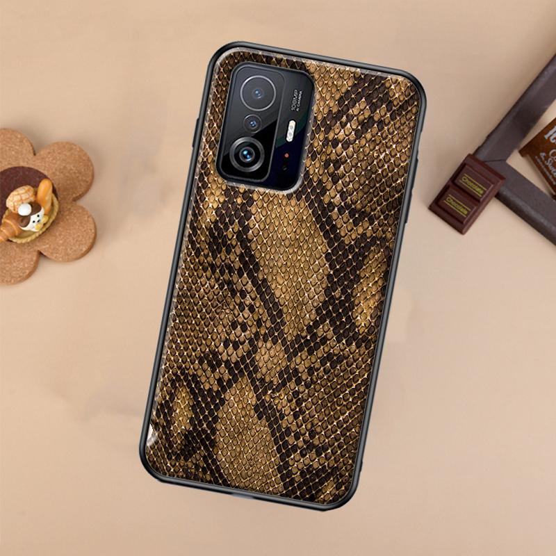 Snake Skin Case For Xiaomi POCO X7 X6 X5 X3 Pro F3 F5 F6 M6 Pro 13 14 Ultra 11T 12T 13T 14T Pro Cover