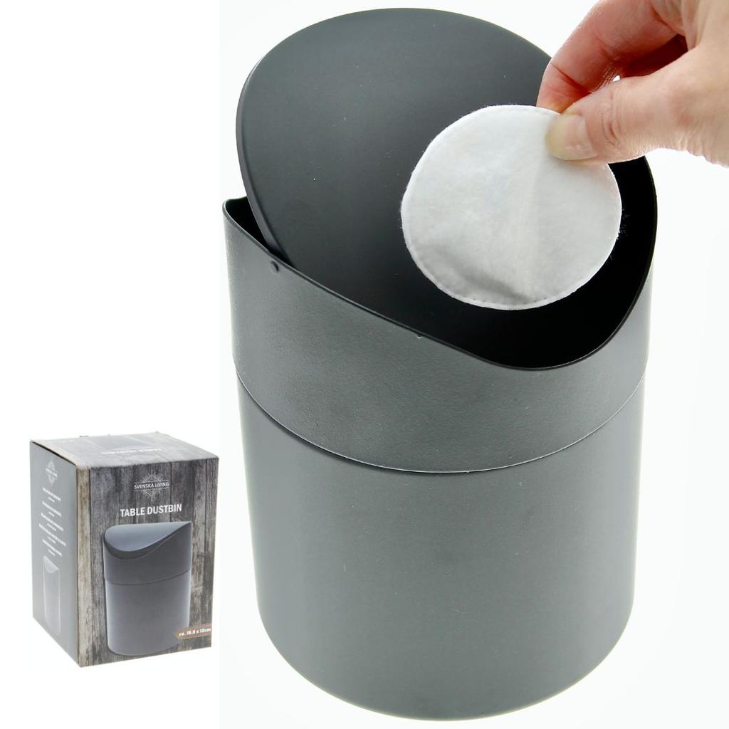 Bathroom Basket Mini Garbage Bin Black Table Restaurant Garbage Bin