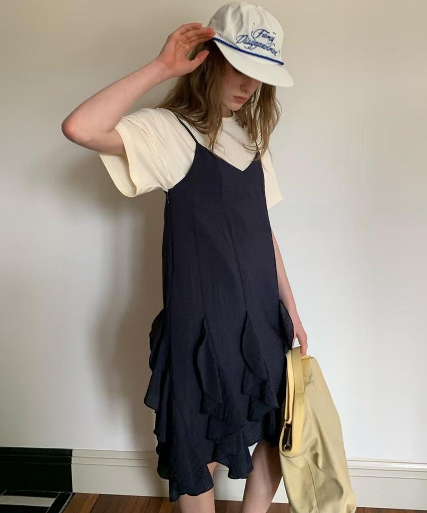 Baseukala Ruffle Layered Dress (2Colors)