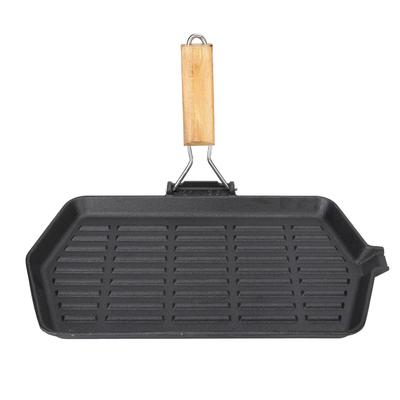 21x35 Grill Pan Household Portable Folding Cast Iron Non Stick Even Heating Steak Frying Pan with