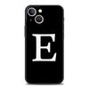 Luxury Phone Case For Apple iPhone 11 15 14 Pro MAX 12 13 7 8 Plus X XR XS MAX SE Black Cover Funda Initial Letter A Z Fashion