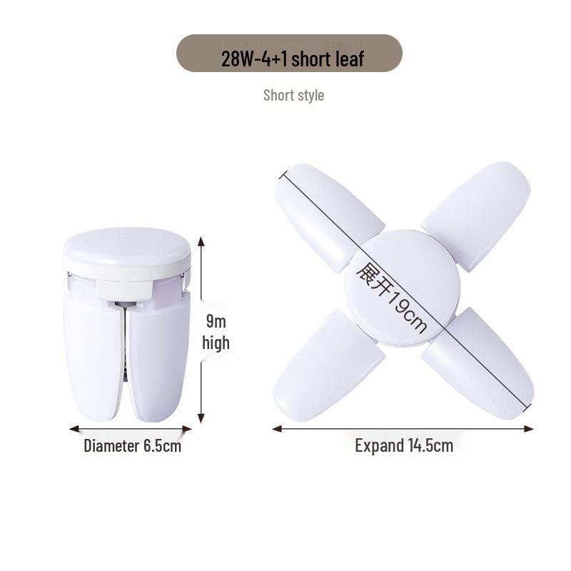 

LED Bulb with Folding Leaves E27 Screw Base - 3, 4, and 4+1 Leaf Configurations