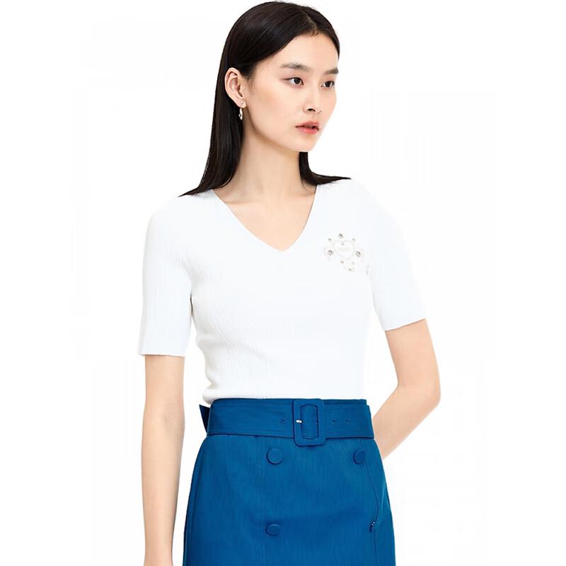 

ELLASSAY Женский трикотажный свитер облегающего кроя с логотипом XS