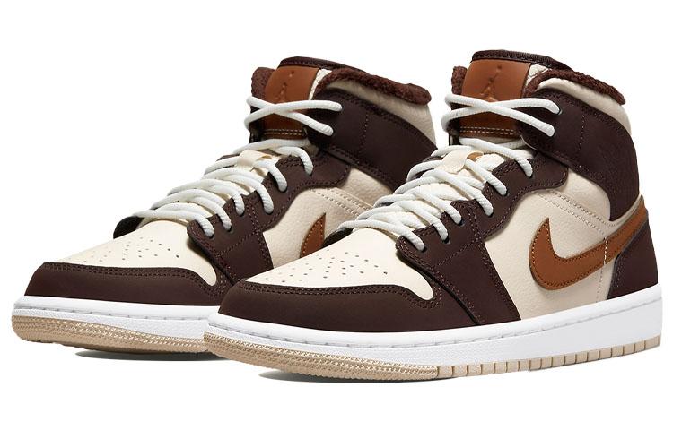 Air Jordan 1 Mid Se 'Cream Dark Chocolate' Dámské DO6699-200