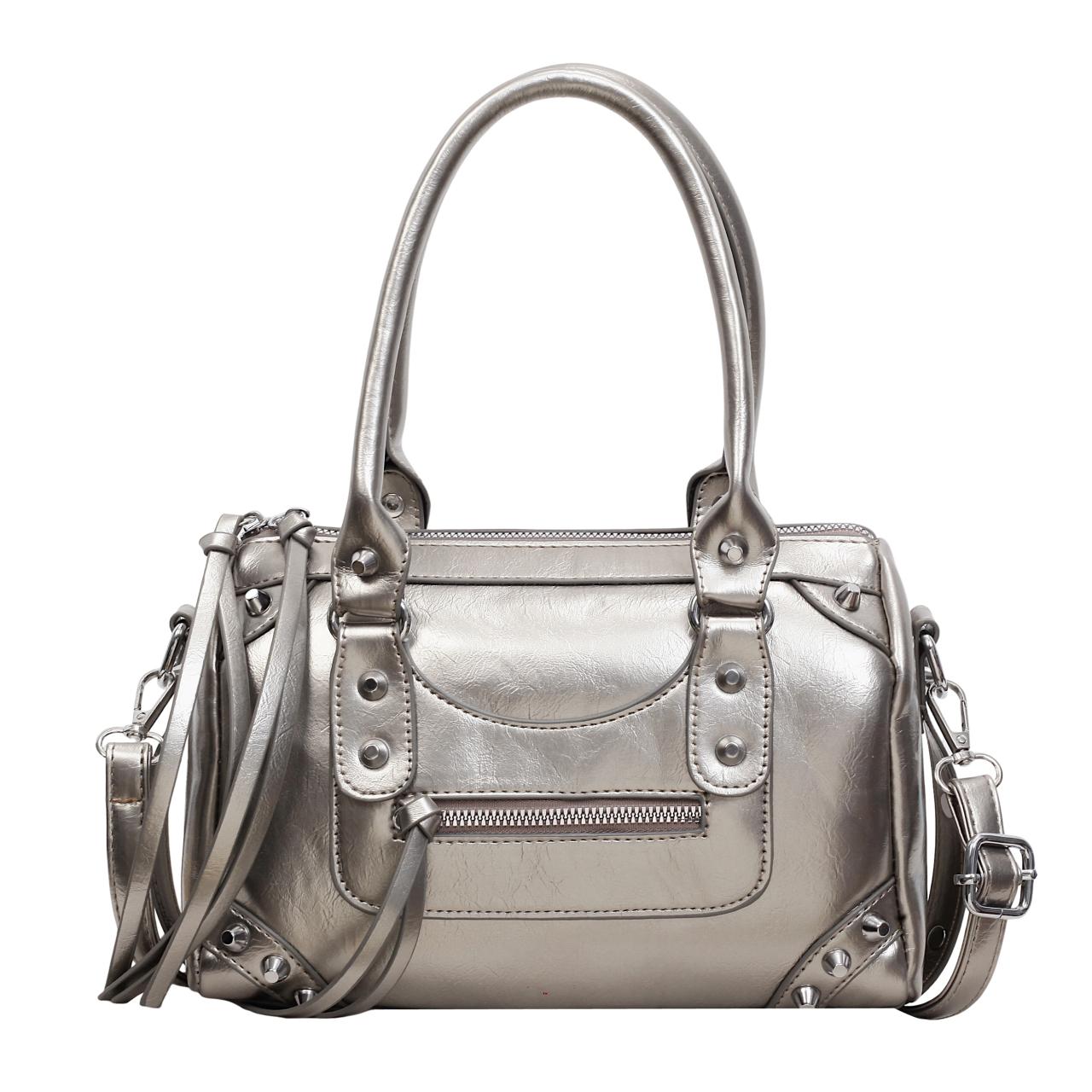 

Vintage Solid Color Large Capacity Shoulder Bag шампанського