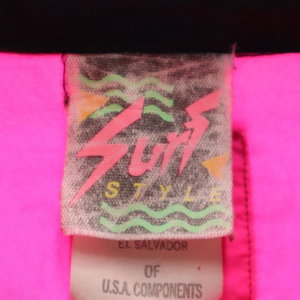 Surf STYLE 90s Old Half Zip Nylon Jacket ONE SIZE Black Pullover Men's Used