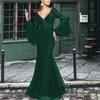 2026 Cross-border New European and American Women's Clothing Amazon Dress Lace Embroidered Fishtail Black Slim-fitting Evening Dress