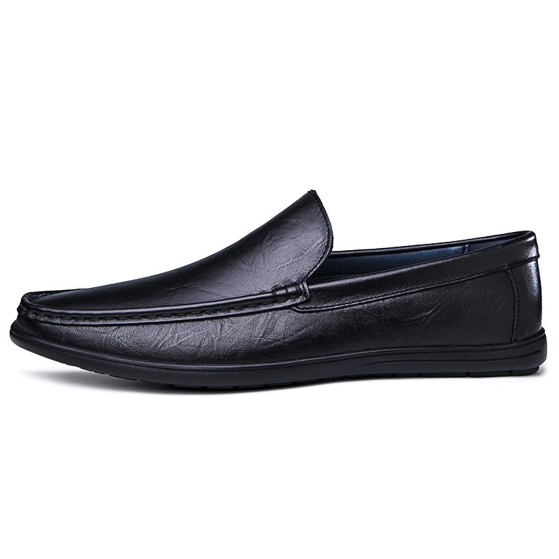Fashion Men's Casual Shoes Comfortable Loafers Luxury Genuine Leather Male Driving Shoes Business Slip on Flats Walking Shoes