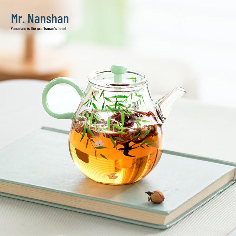 Nanshan Mr. Yan Gui Chun Decal Glass Teapot