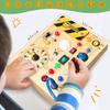 Iabedi Busy Board Montessori Toy for Ages Wooden Toddler Sensory Travel Perfect Gift for Boys Ages Board Plus Yellow 1-3, Toy, 1+ (Busy V2), Medium,